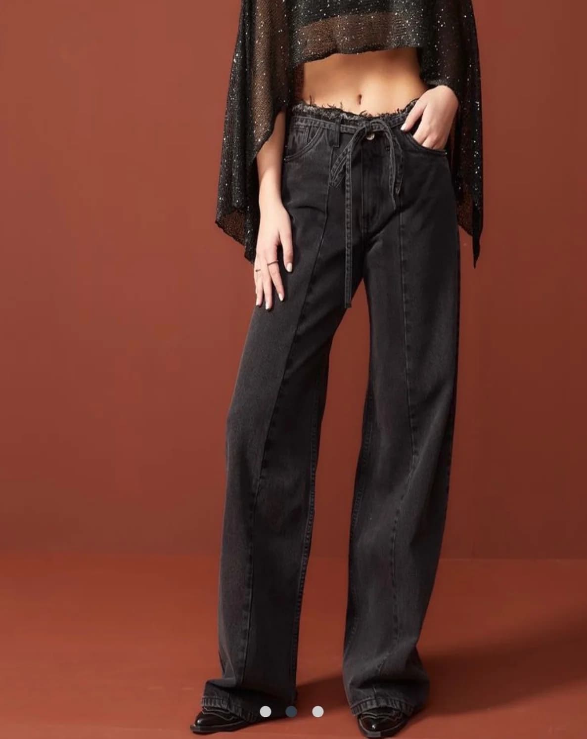 Usado por Arantza Bedoya, Jeans Negro RP, talla 38