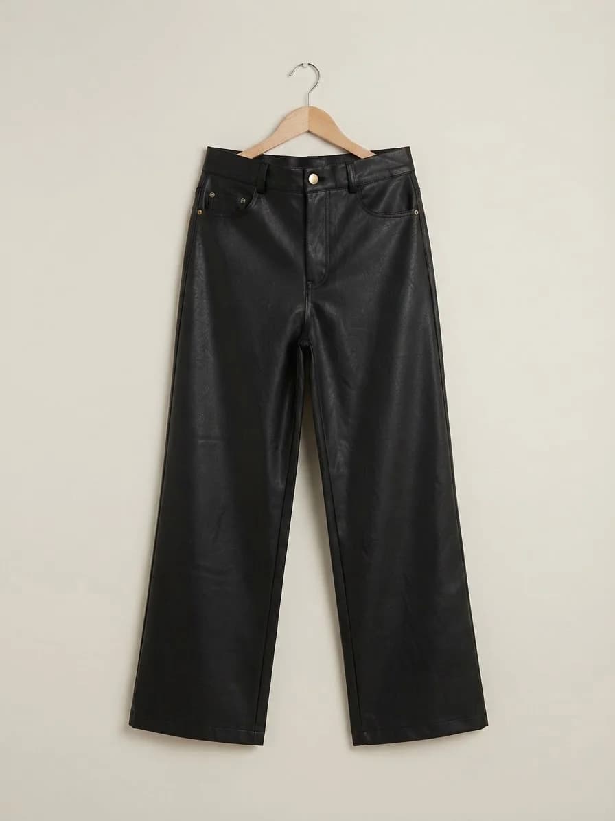 Usado por Geraldine torres pacheco, Pantalón ecocuero, talla 38