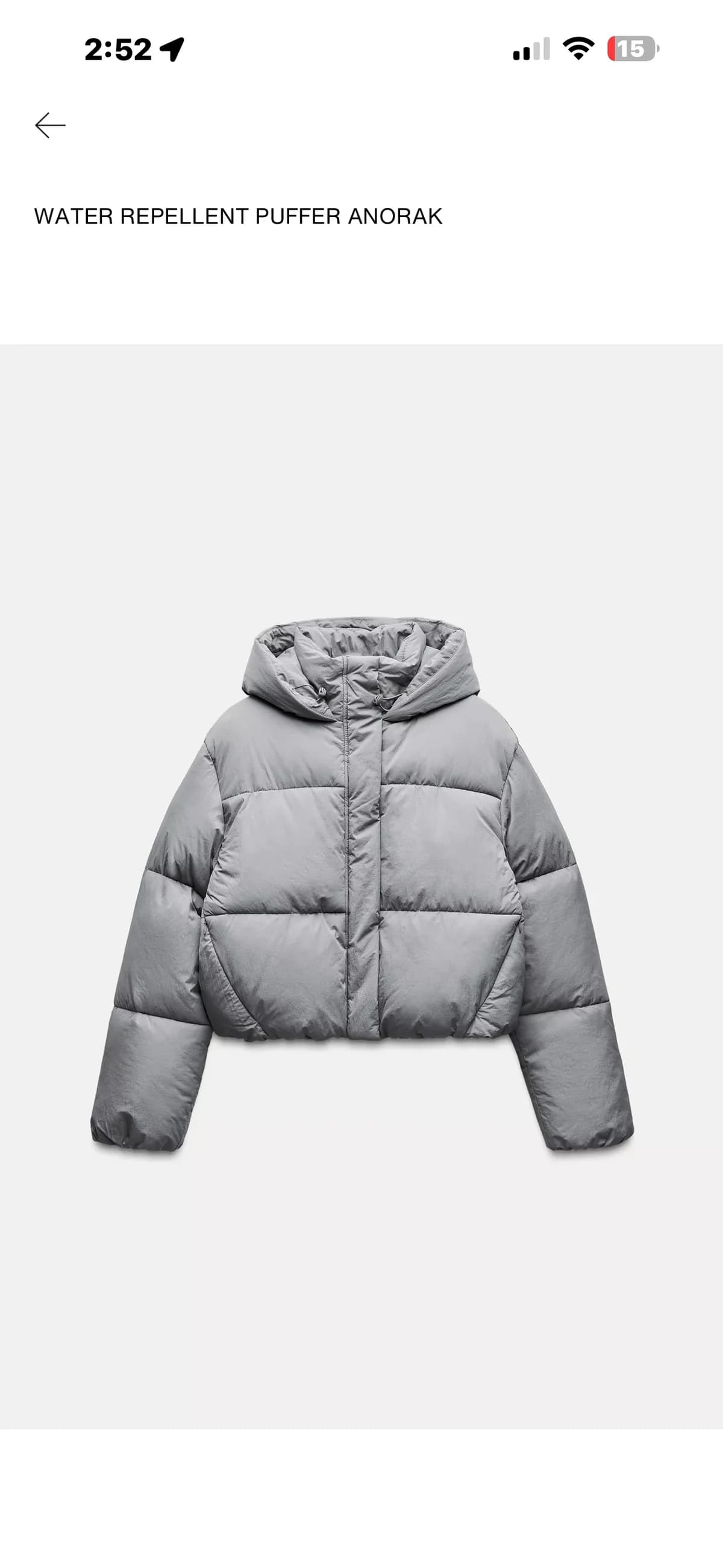 Usado por Cata Soto, Parka puffer, talla M