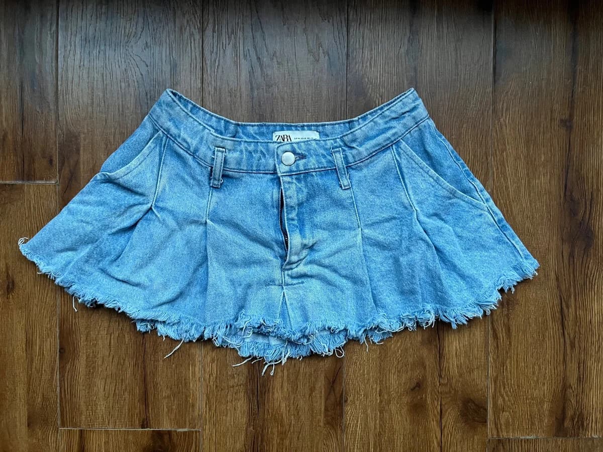 Falda Jeans Tableada