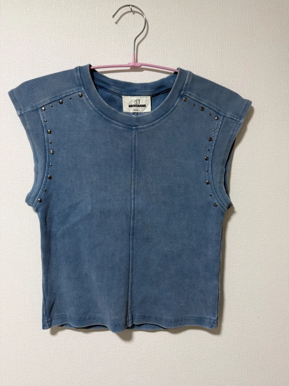 Usado por PASCALITA PAVEZ, Polera Americanino Azul , talla S