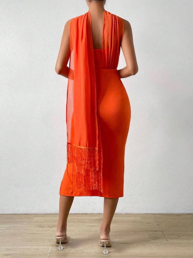 Vestido de fiesta naranjo 🧡 | SHEIN — foto 1