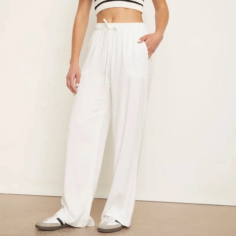 Usado por Amanda Vergara, pantalones lino, talla xs