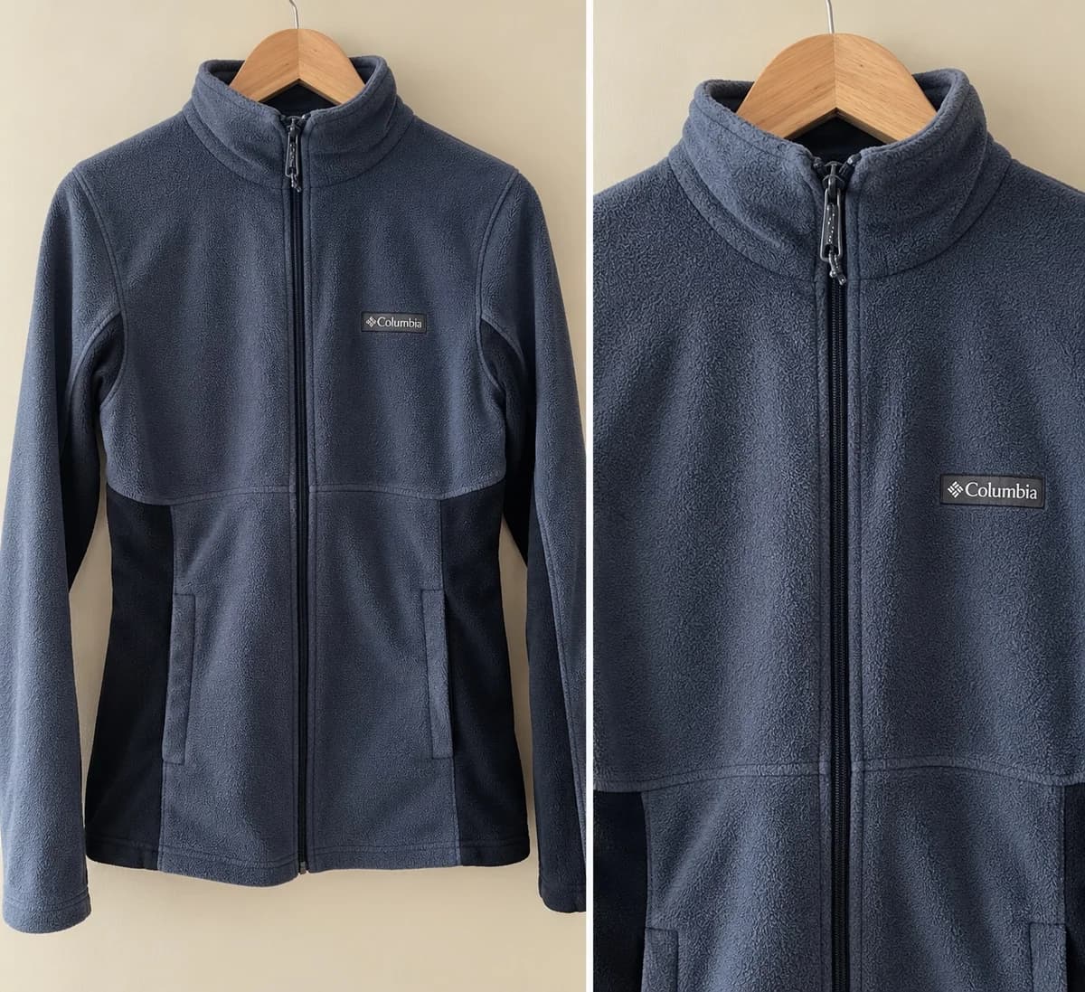 Usado por Daniela Fuentes Vicente, Polar Columbia Mujer Full Zip azul gris, talla M