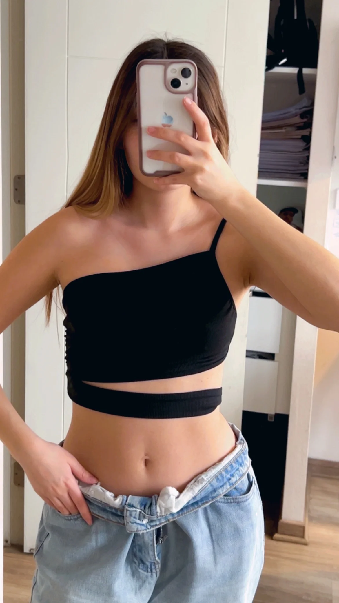 Usado por Monserrat, Top negro , talla Xs