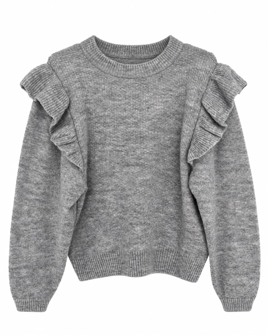 Usado por LAURA MITJANS HOCHFARBER, Chaleco gris con vuelos, talla S
