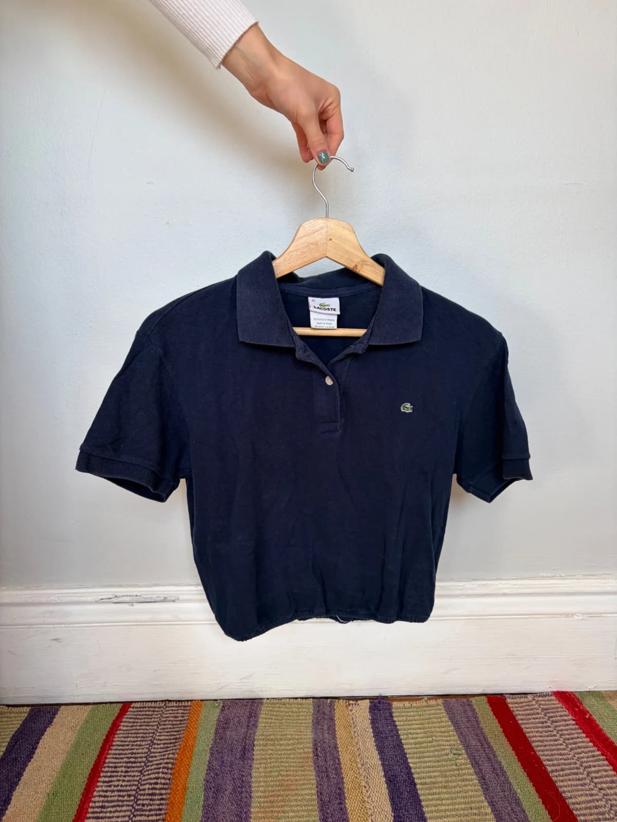 Usado por Marina Del Real, Polera Lacoste, talla Como M- S