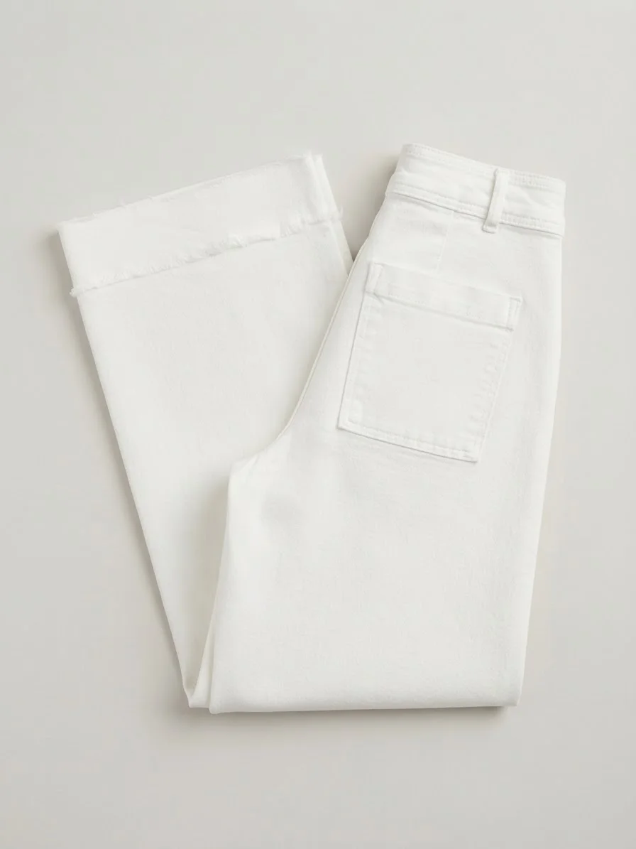Usado por Florencia Inés, Jeans Marine Straight blancos ⚓️, talla 40