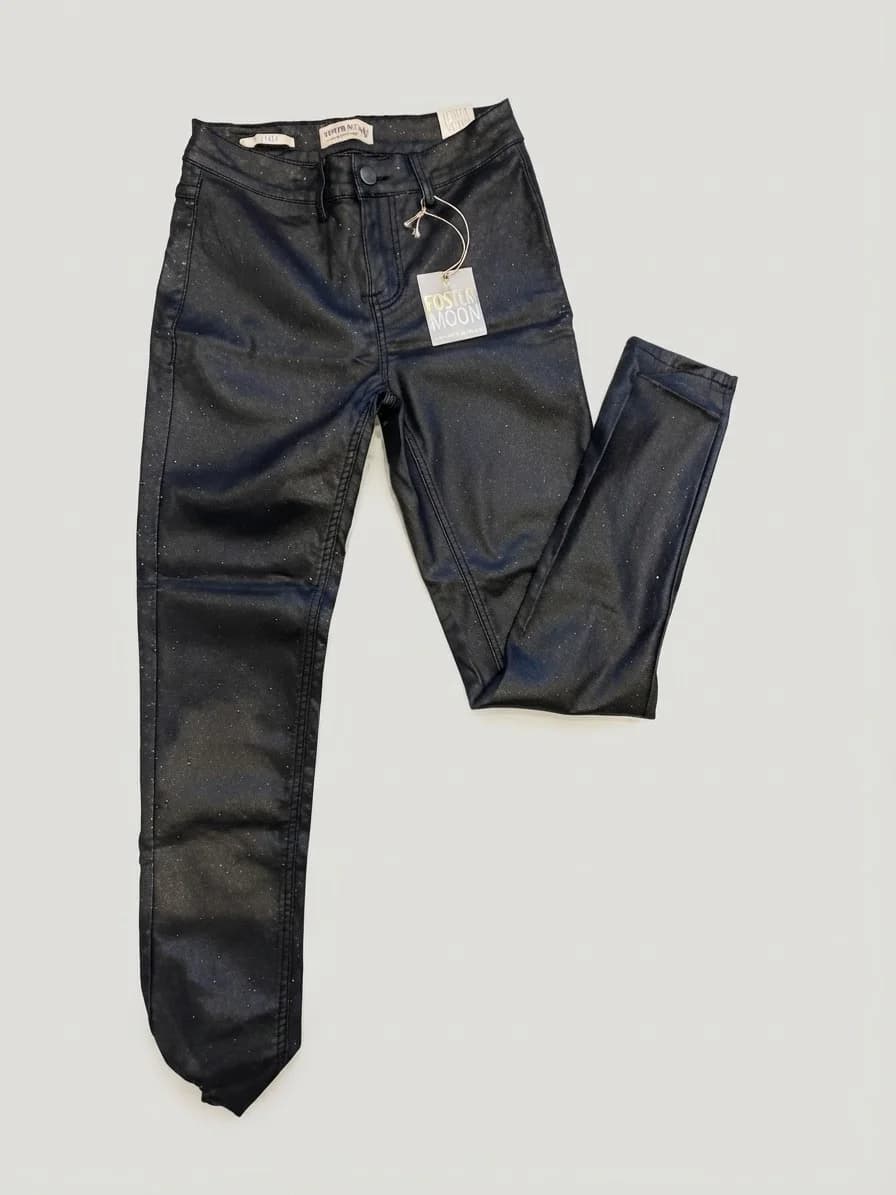Pantalón cuerina brillos — foto 1