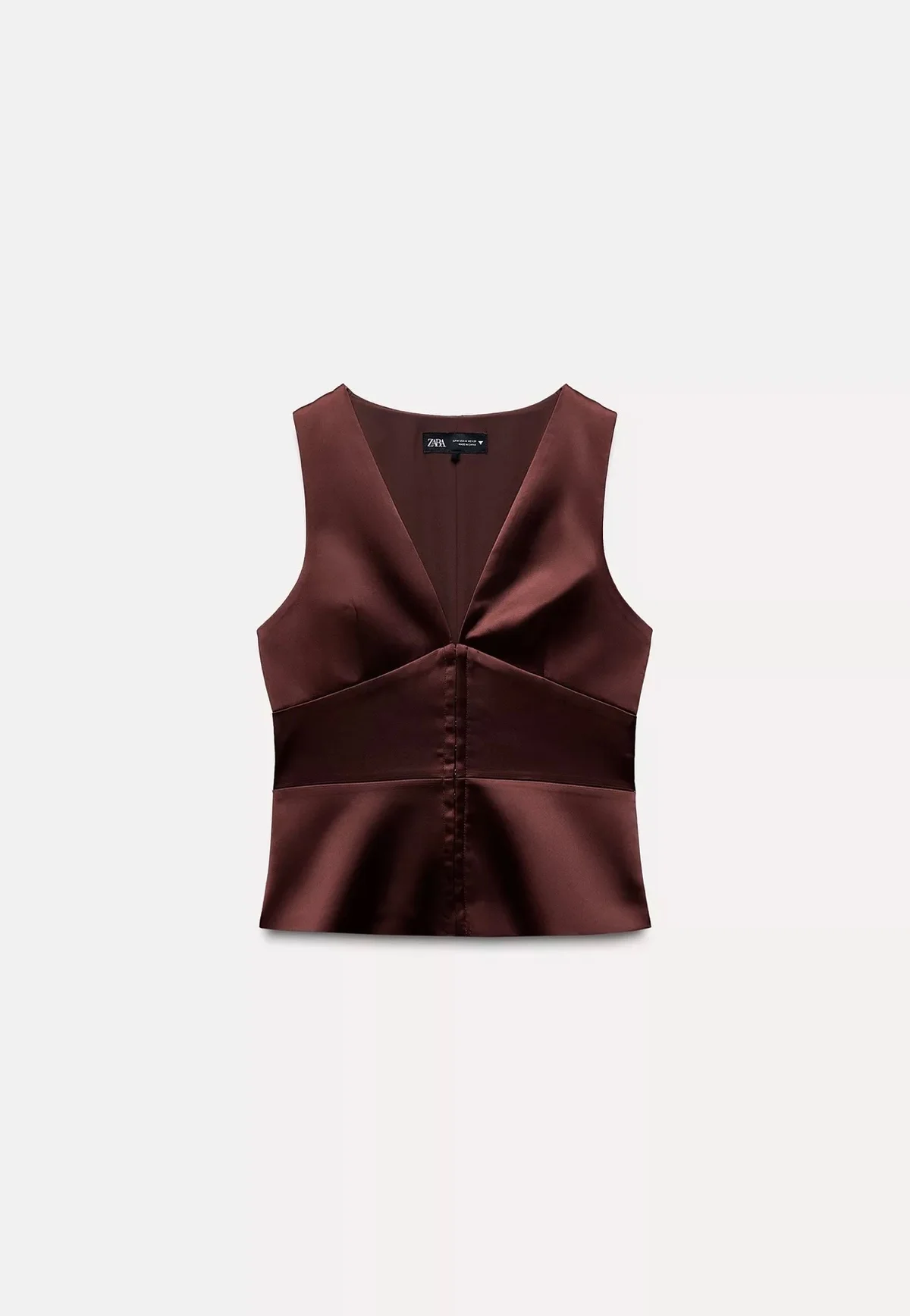 Usado por Camila Catalán Ulloa, Top satín, talla XS