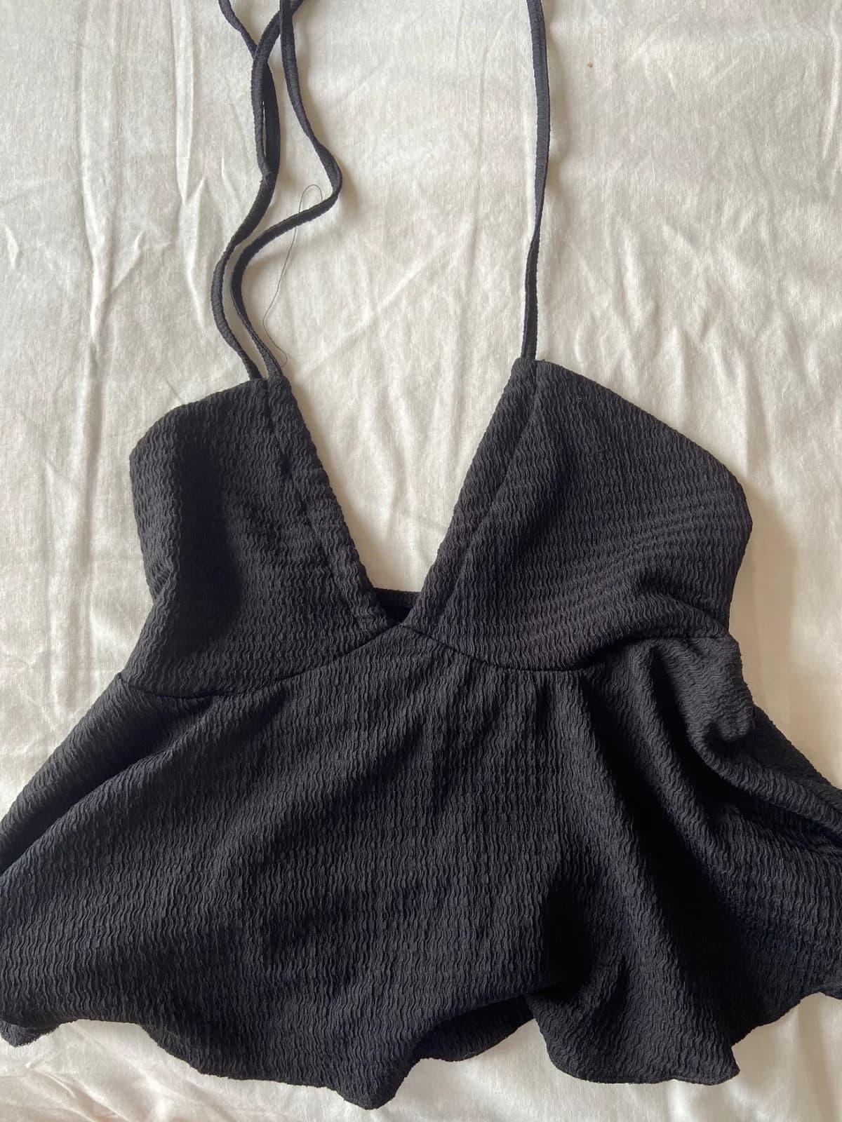 Usado por Sofia meldaño , Top negro multiforma , talla S