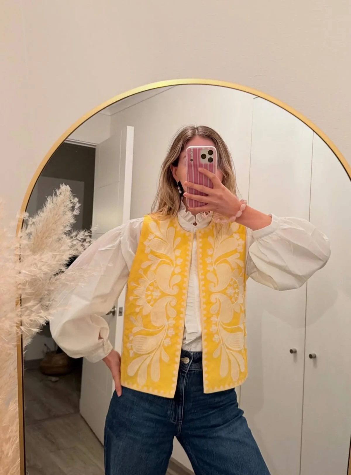 Vest amarillo floreado — foto 1