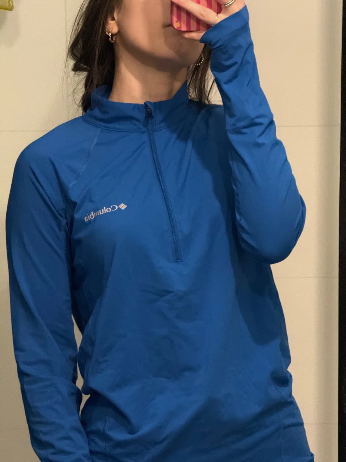 Usado por Denise Dubois, Half Zip , talla S
