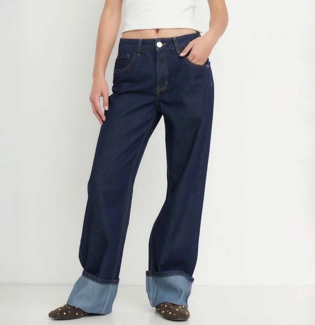 Usado por Grace Scarleth Valenzuela González , jeans baggy tiro medio , talla 36