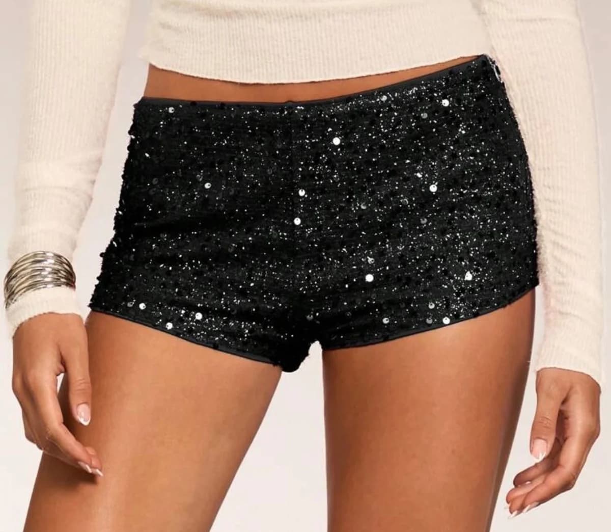 Usado por Vale Bachmann, Microshort brillos, talla S