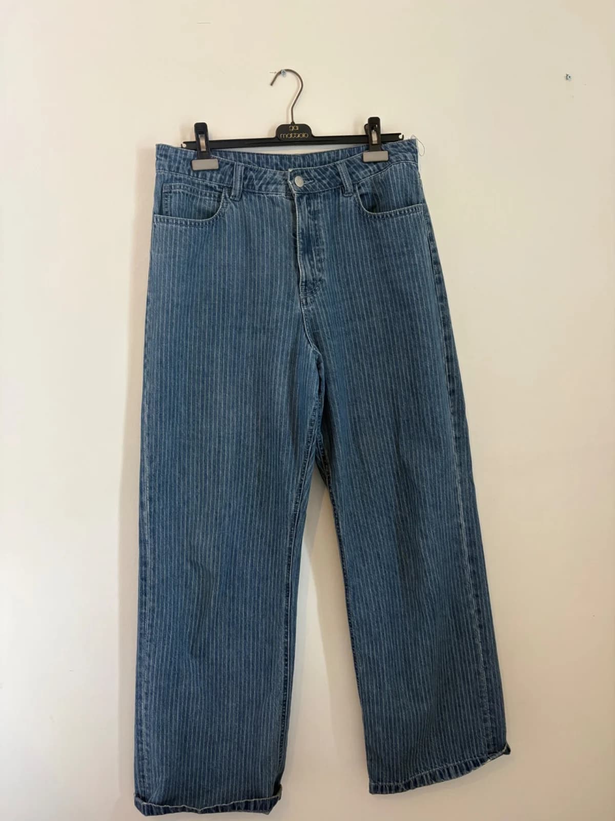 Usado por Sofia Marti, Jeans de rayas, talla 42