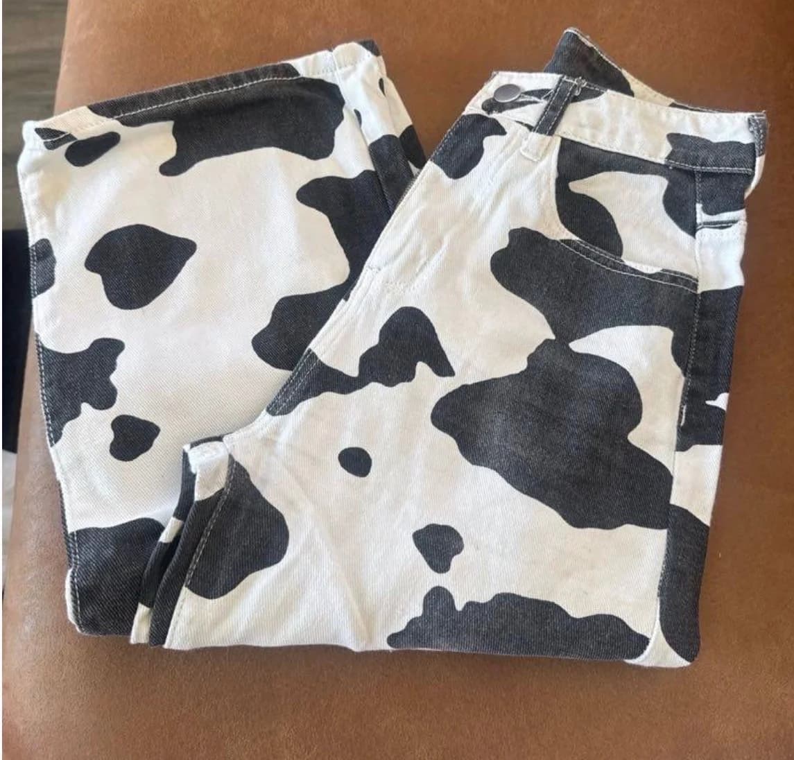 Pantalón estampado de vaca — foto 1