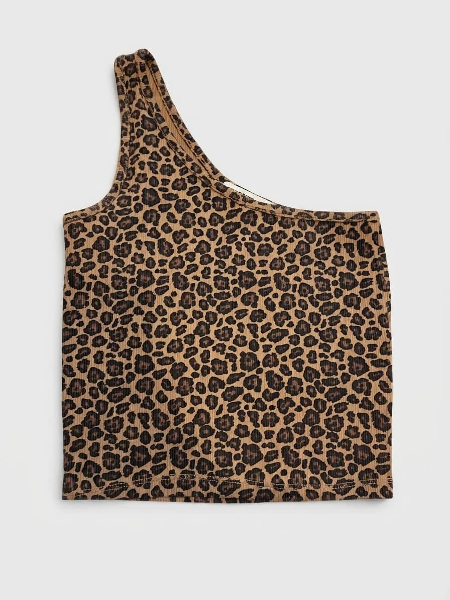 Polera un hombro animal print — foto 1